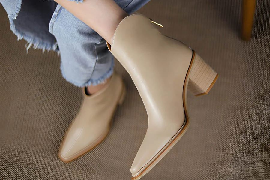 Comfortable Leather Ankle Boots for Women 